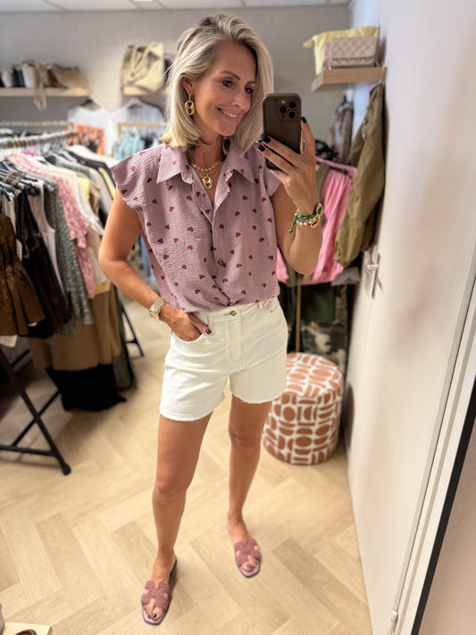 Blouse Jill Streep Hartjes Bordeaux
