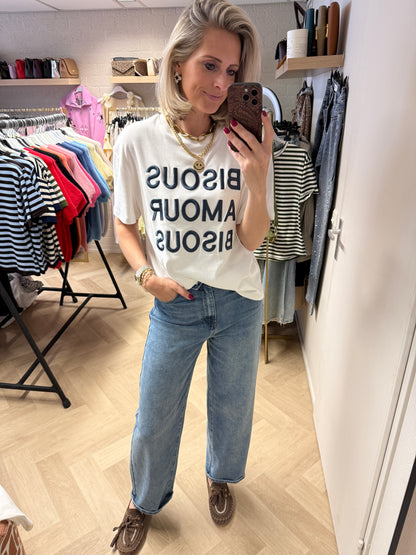 Jeans Yvette Omslag Barrel Fit Medium Blue
