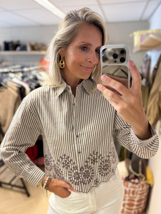 Blouse Milly Streep Taupe