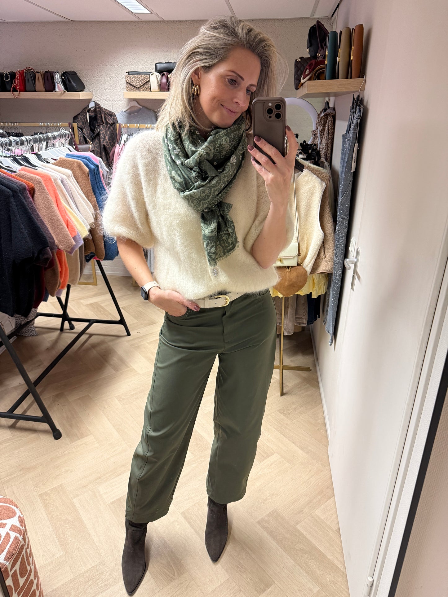 Broek Barrel Shirley Khaki