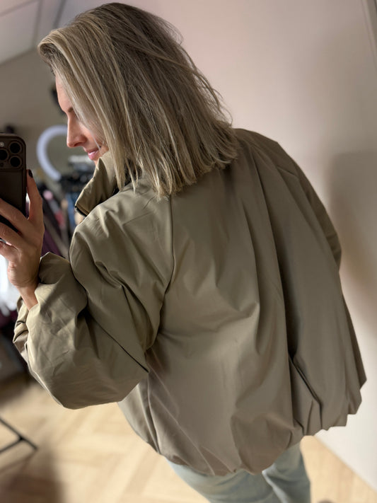 Jas Fabienne Pof Gevoerd Beige