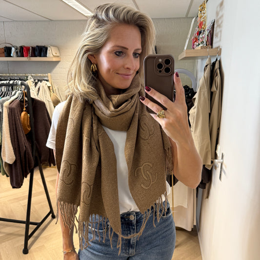 Sjaal Cashmere Cece Bruin