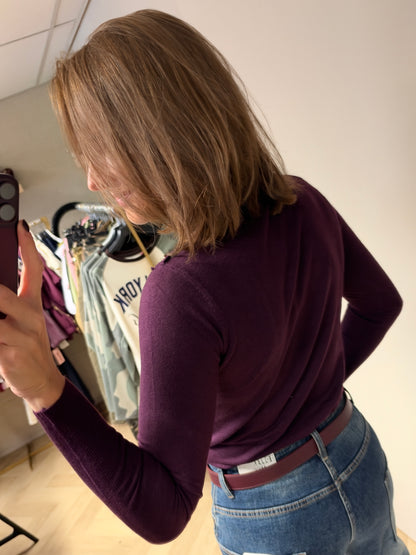 Trui Yvette Studs Plum