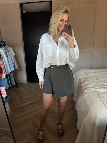 Skort Eva Pinstripe Grijs