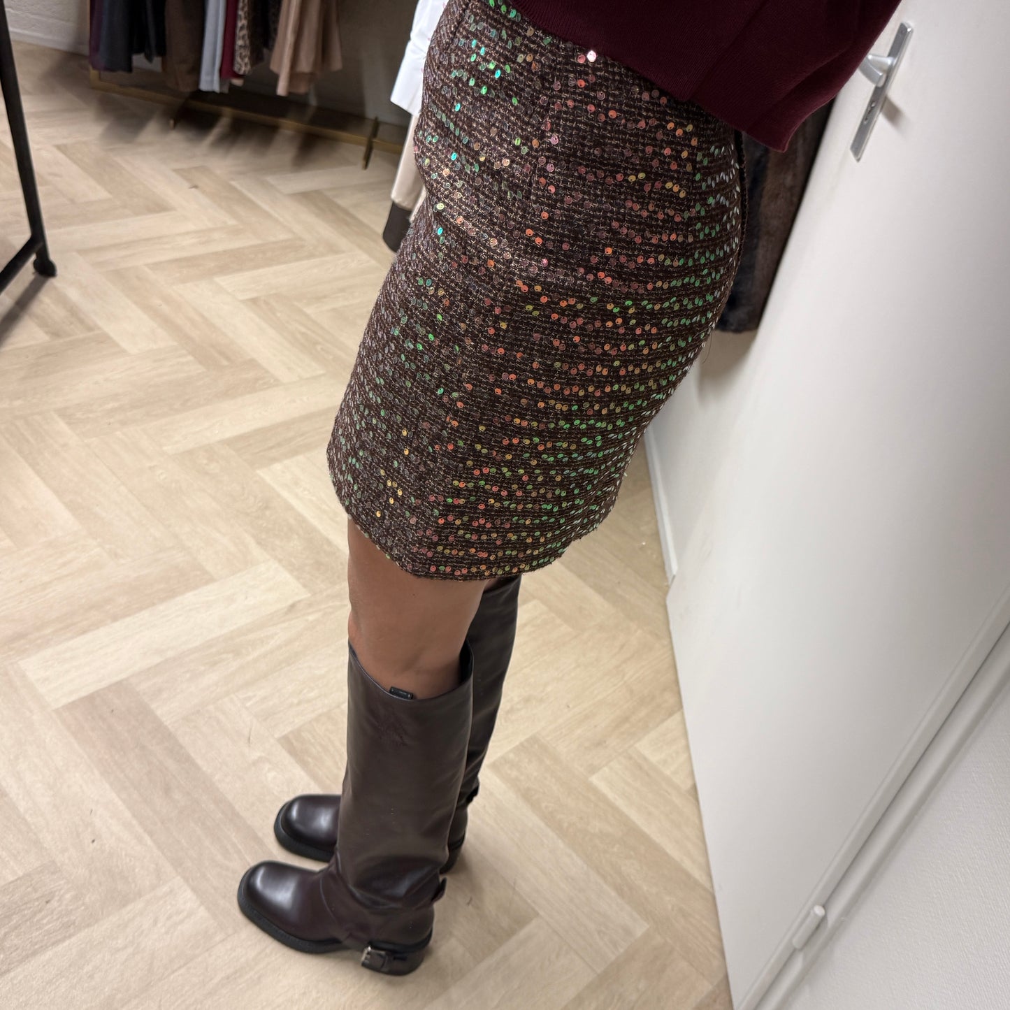 Rok Daisy Paillet Bouclé Bruin