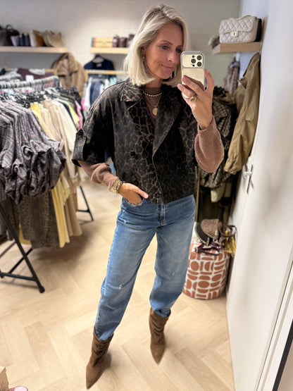 Jas Trench Korte Mouw Leopard