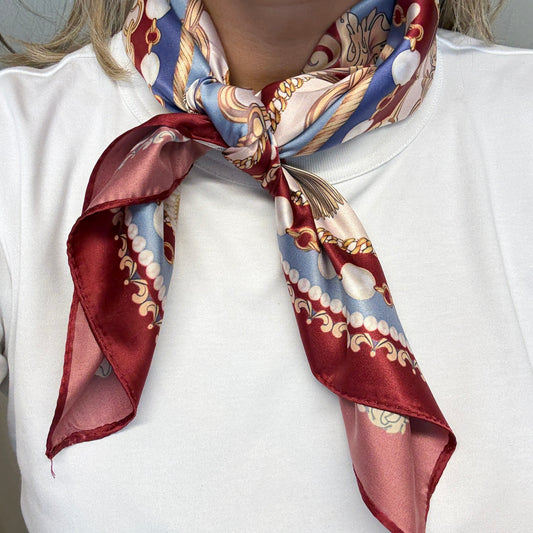 Sjaal Silka Chain Bordeaux