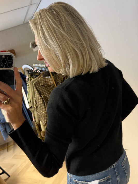 Vest Kelly Knopen Zwart