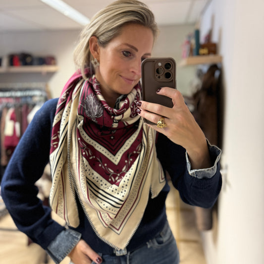 Sjaal Sanaa Belts Burgundy