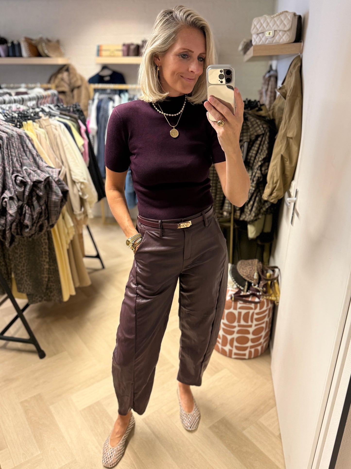 Trui Wendy Col Plum
