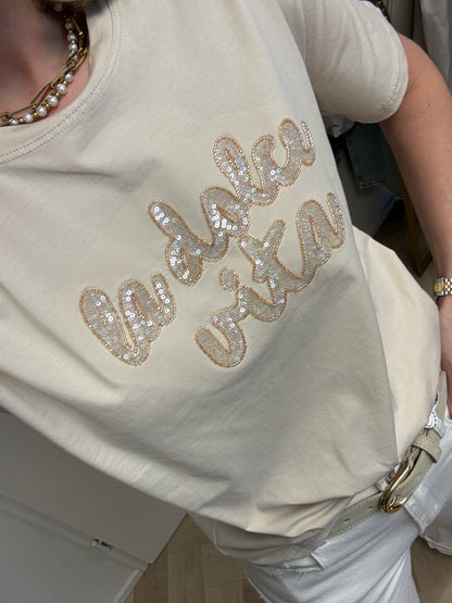 T Shirt La Dolce Vita Beige