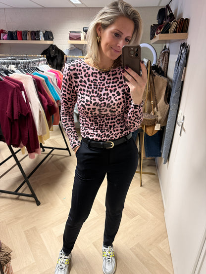 Shirt Nola Cashmere Leopard Roze