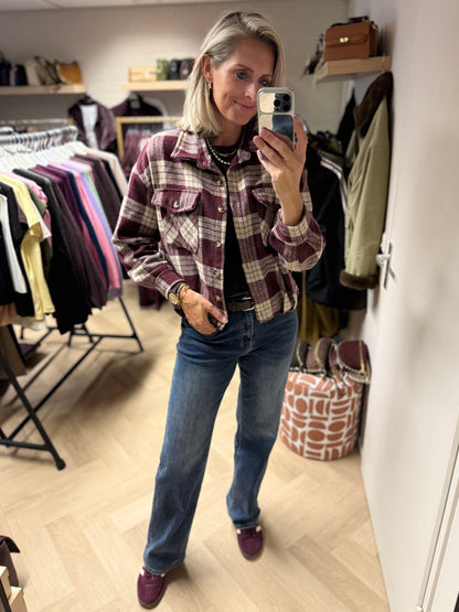 Vest Blouse Jill Ruit Bordeaux Crème