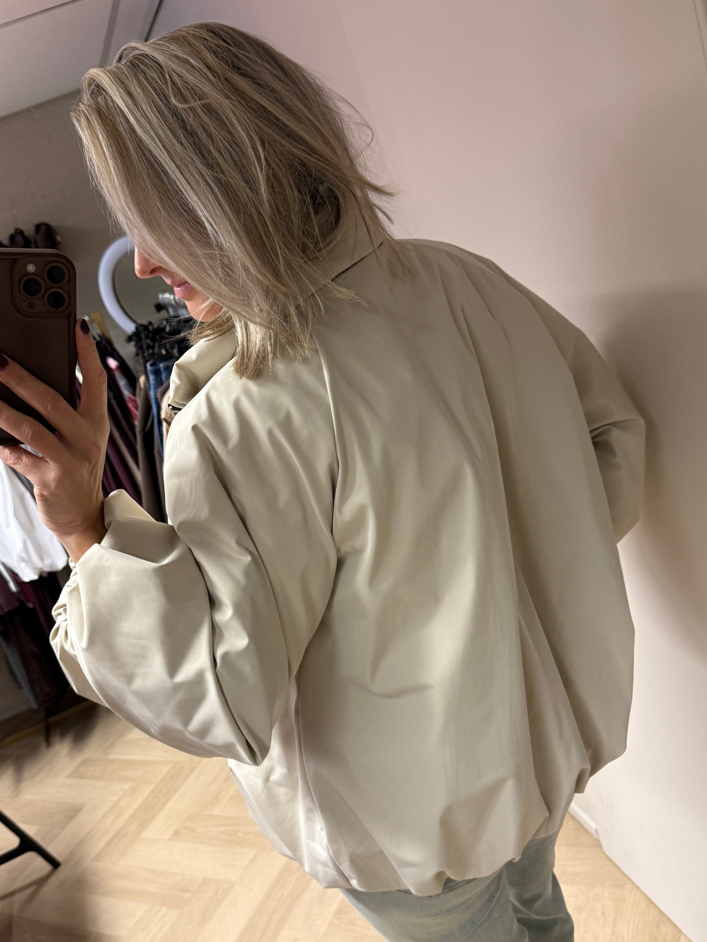 Jas Fabienne Pof Gevoerd Ecru