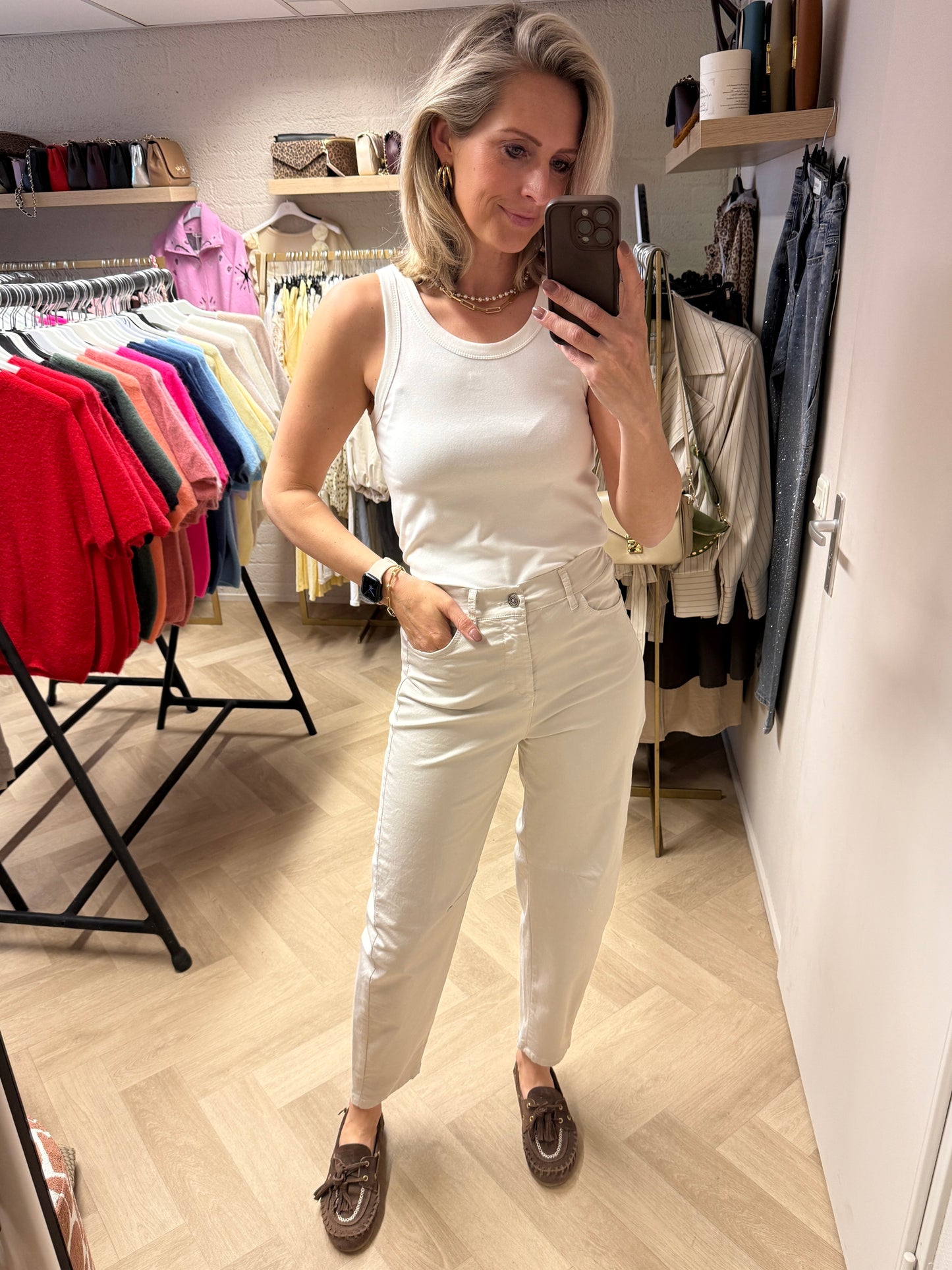 Broek Haily Katoen Beige
