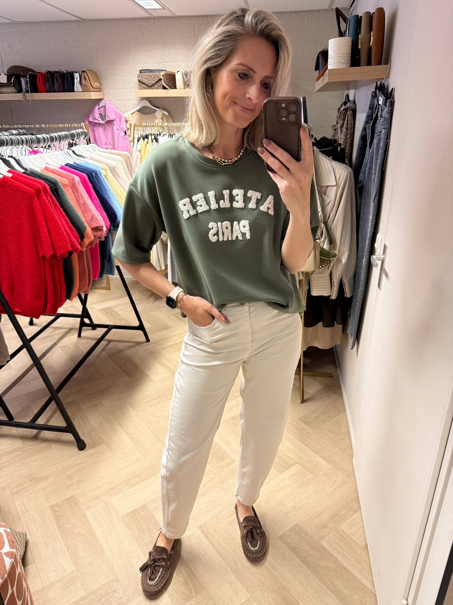 Broek Haily Katoen Beige
