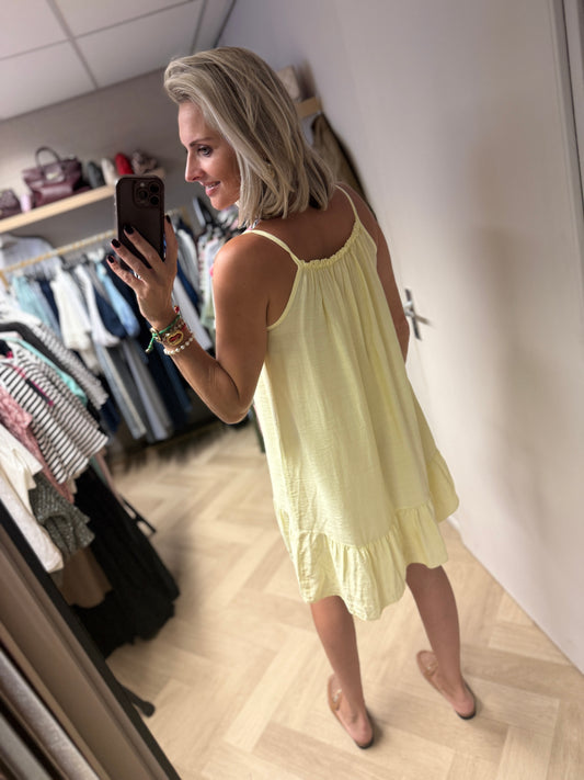 Jurk Macy Viscose Zachtgeel