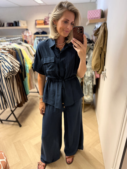 Co Ord Set Vera Donkerblauw