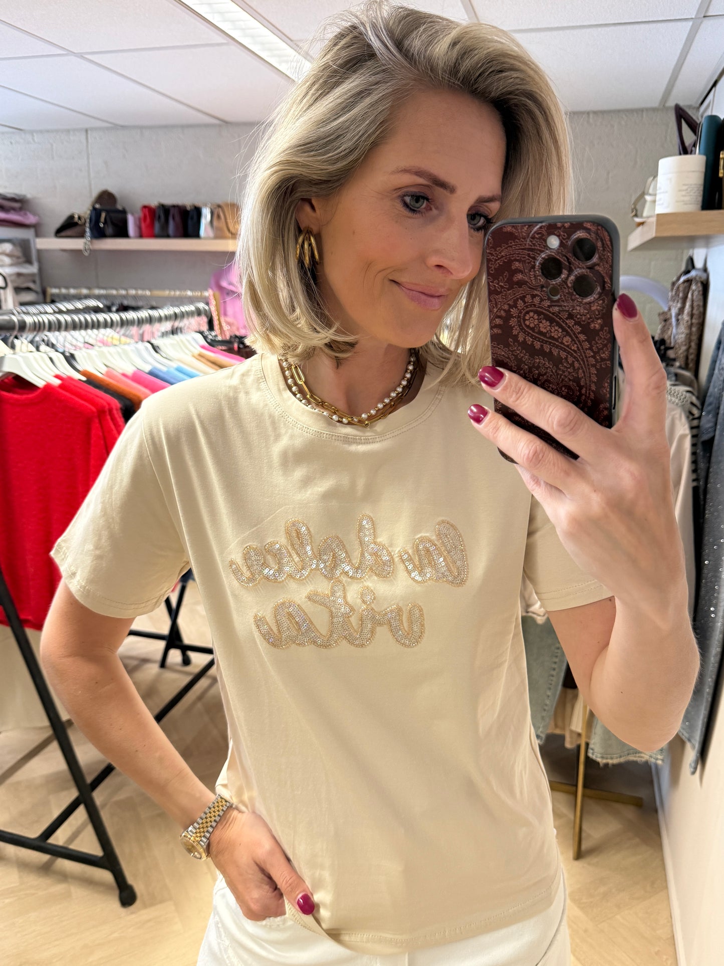 T Shirt La Dolce Vita Beige