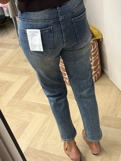 Jeans Eva Mom Fit Blue Denim Sjaal