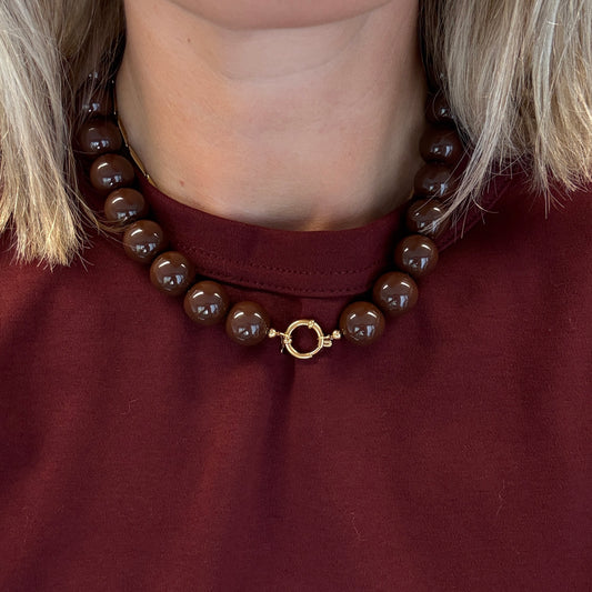 Ketting Isa Kralen Bruin