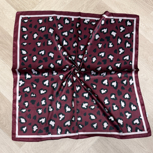 Sjaal Silka Leopard Bordeaux