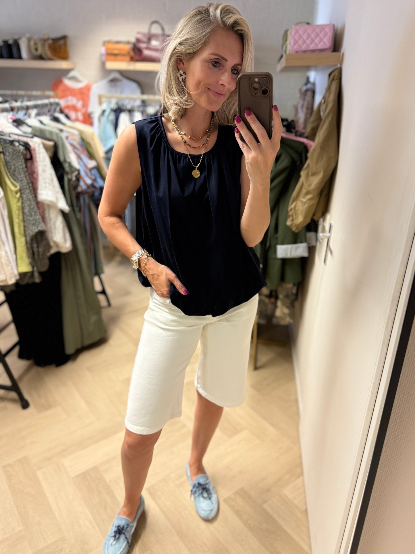 Top Yara Comfy Pof Navy