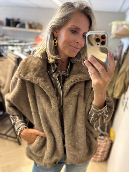 Jack Rowan Faux Fur Taupe