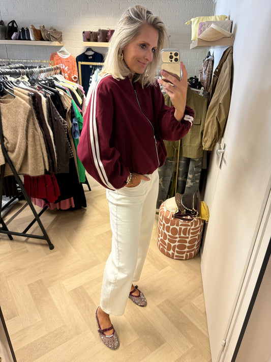 Jack Dubbele Streep Burgundy