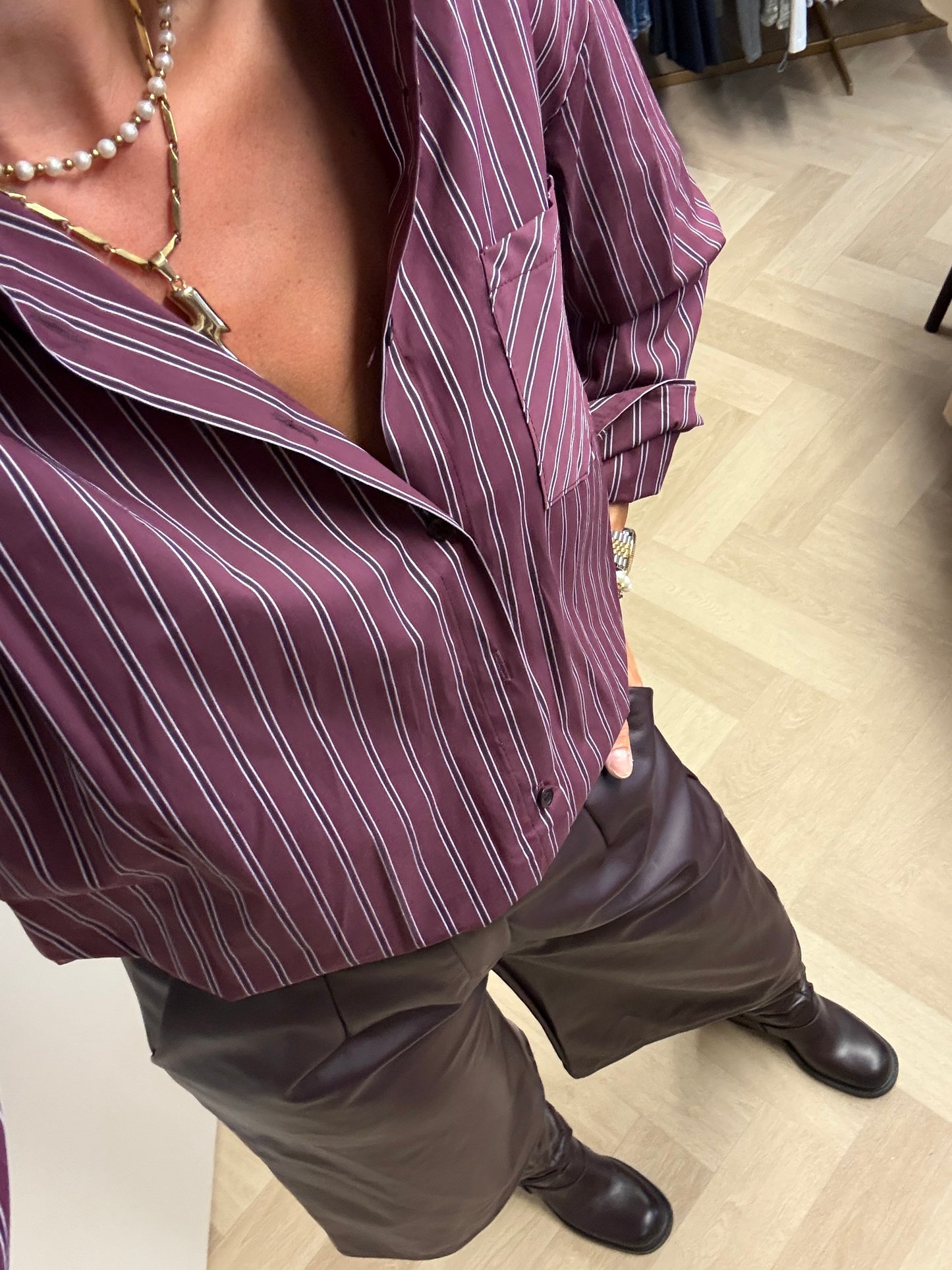 Blouse Eef Streep LM Bordeaux
