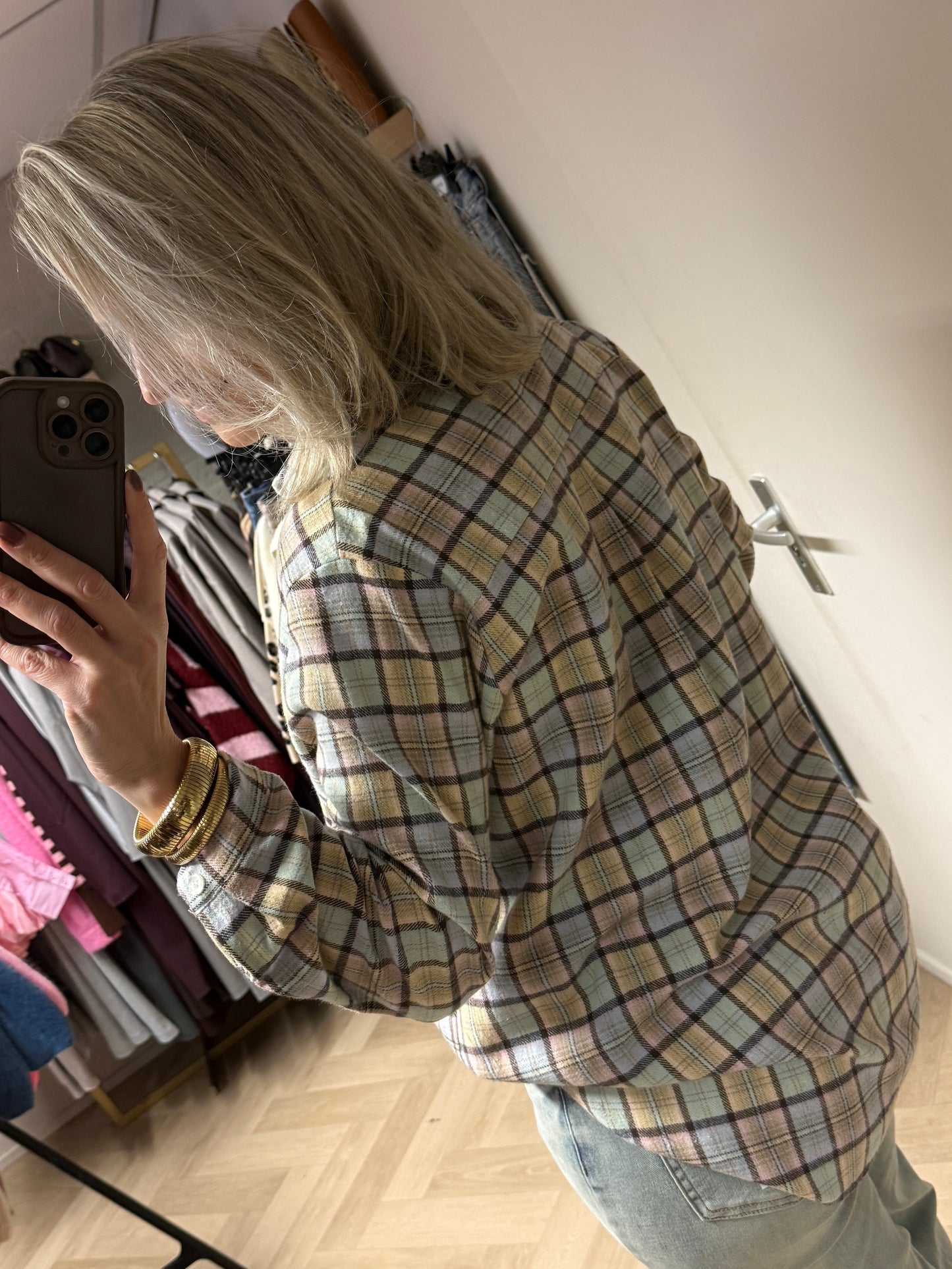 Blouse Julia Ruit Lichtblauw