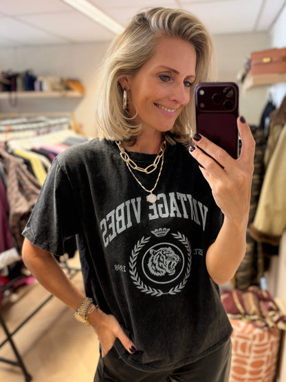 T-Shirt Julia Vintage Zwart