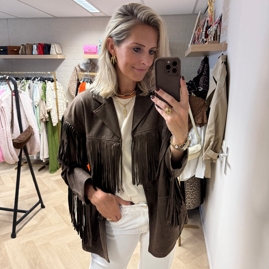 Jack Hailey Fringe Donkerbruin