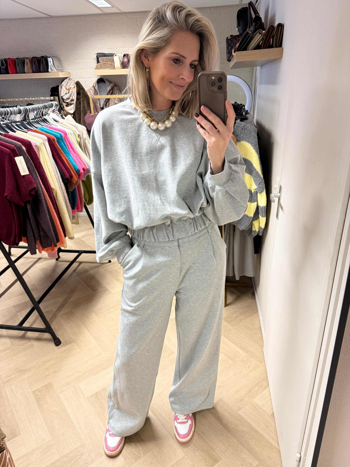 Pantalon Farah Jogging Lichtgrijs