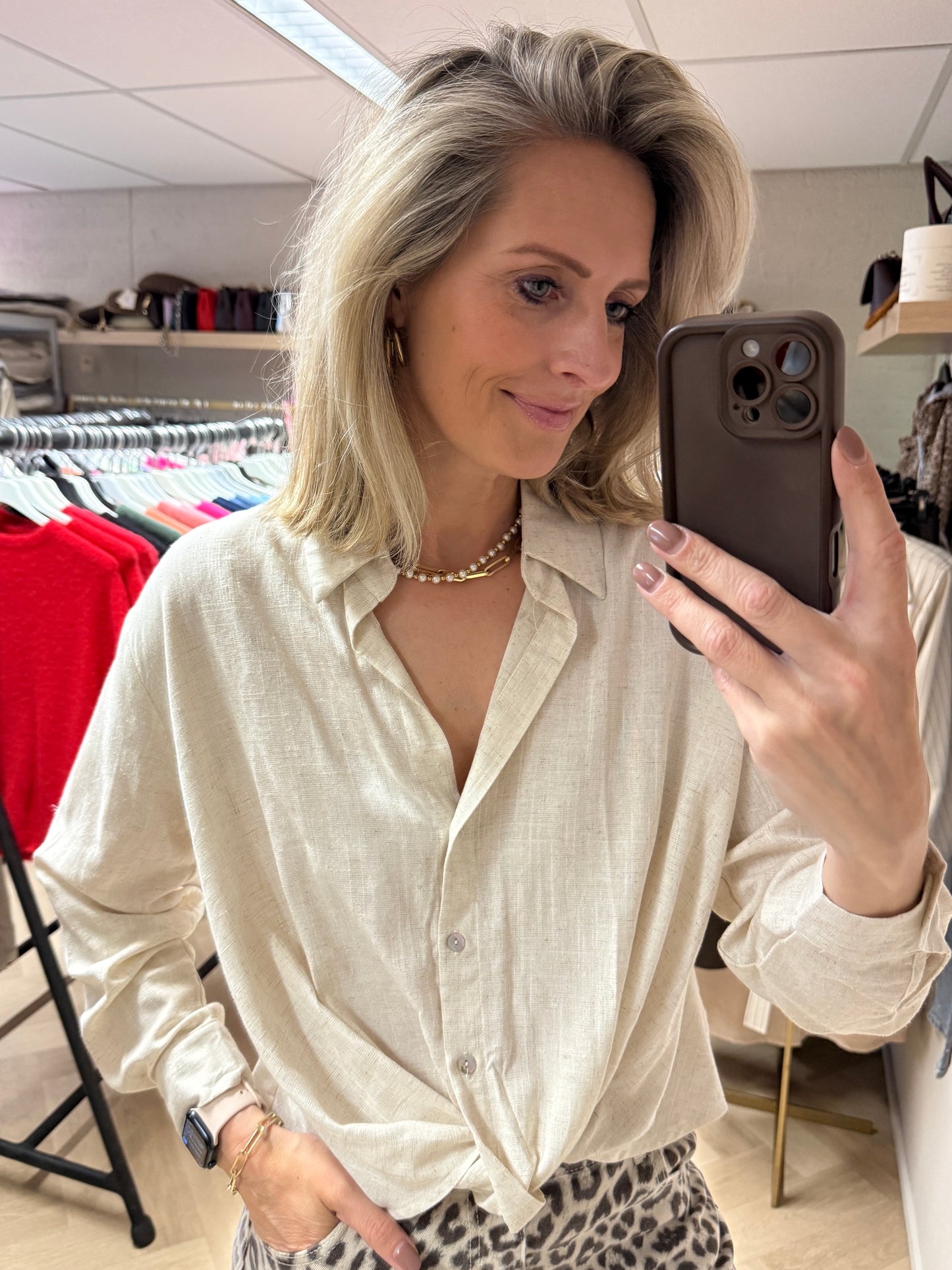 Blouse Kylie Omslag Beige