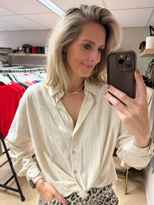 Blouse Kylie Omslag Beige
