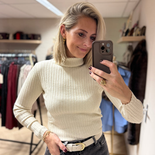 Colletje Dunia Lurex Ecru