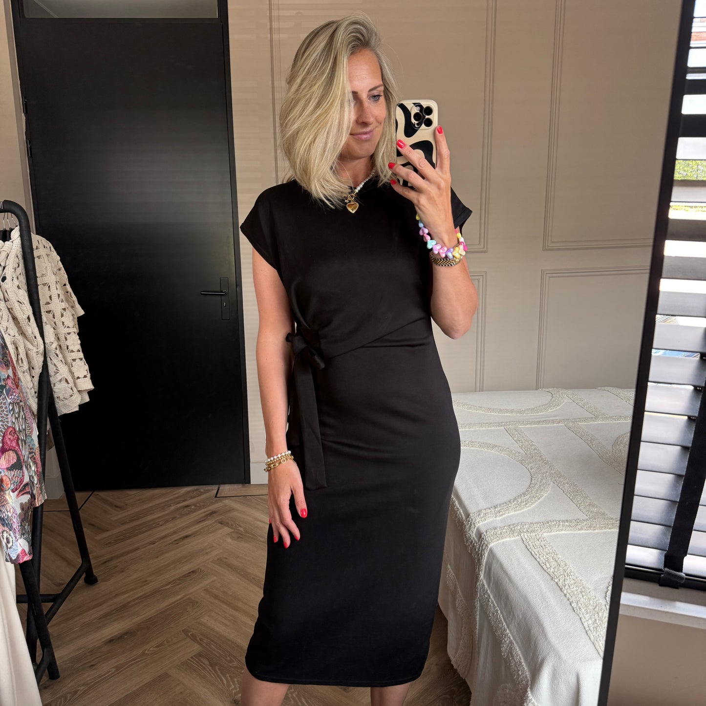 Jurk Fabienne Scuba Zwart