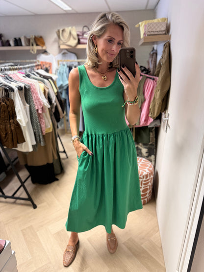 Jurk Katy Katoen Topdress Groen