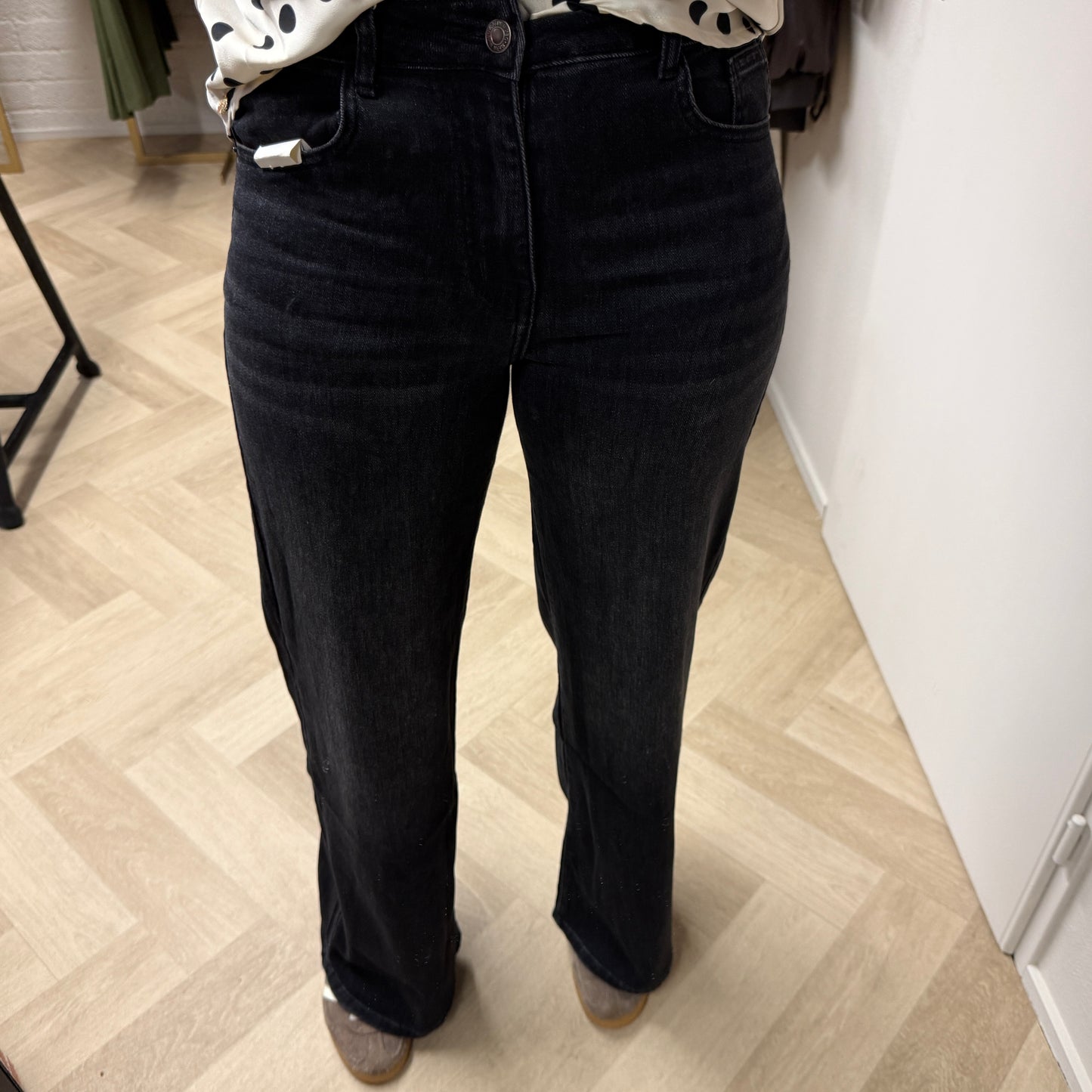 Jeans Missy Wide Legg Black Vintage