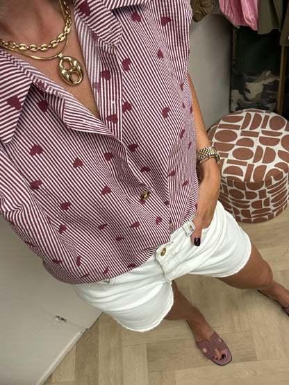 Blouse Jill Streep Hartjes Bordeaux