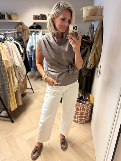 Top Macy PU Leer Taupe