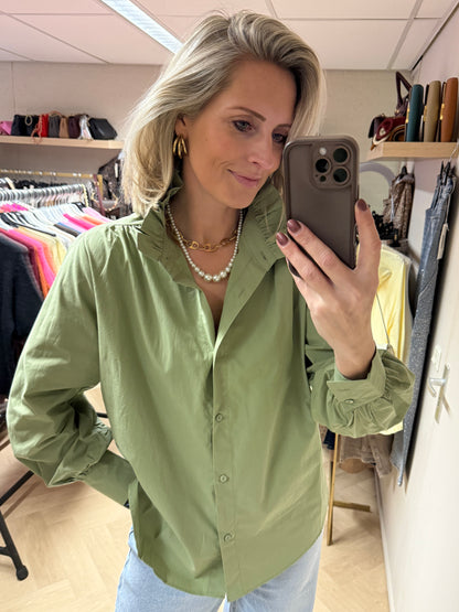 Blouse Viola Roezel Olijfgroen