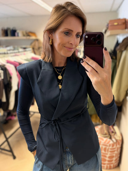 Shirt Nola Cashmere Donkerblauw