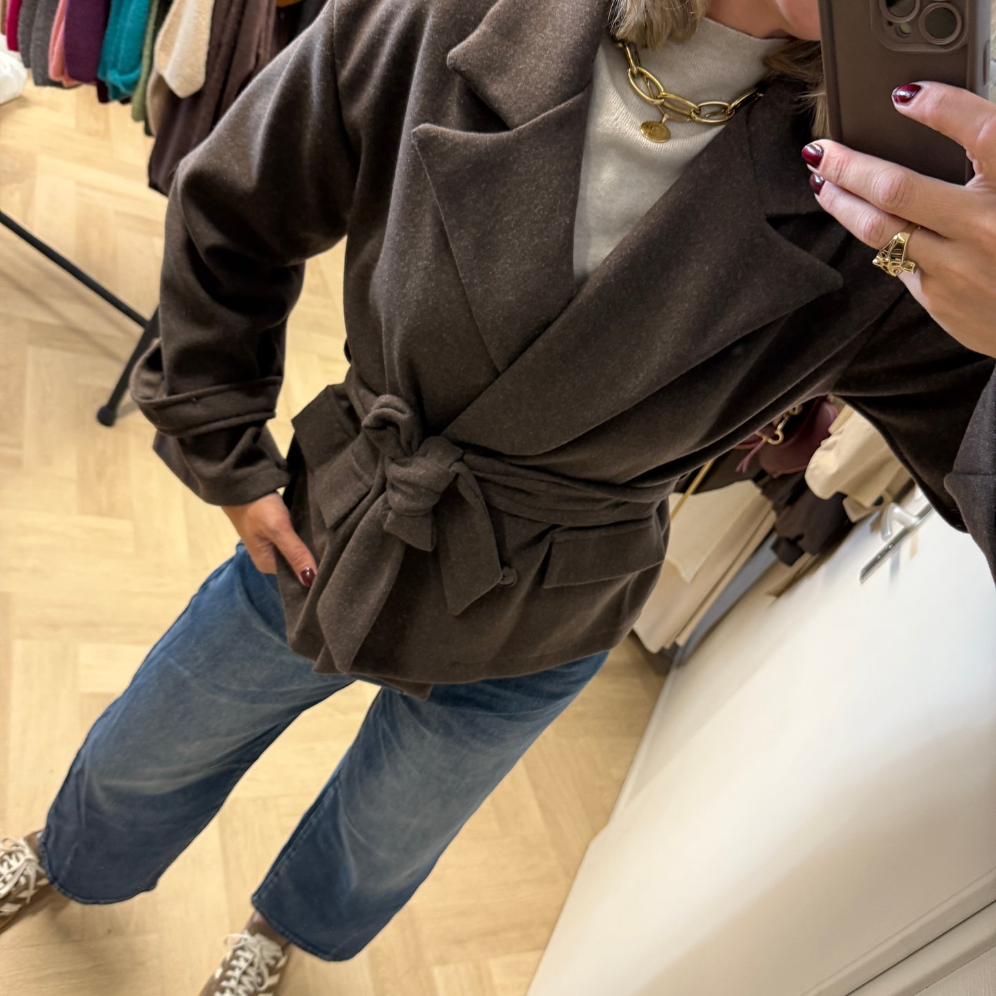 Jas Bregje Trench Bruin