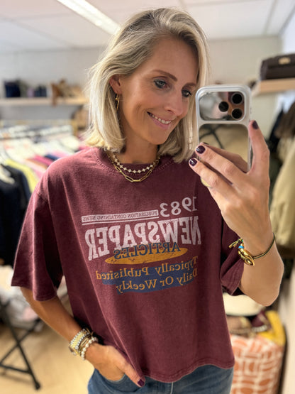 T-Shirt Julia Vintage Bordeaux