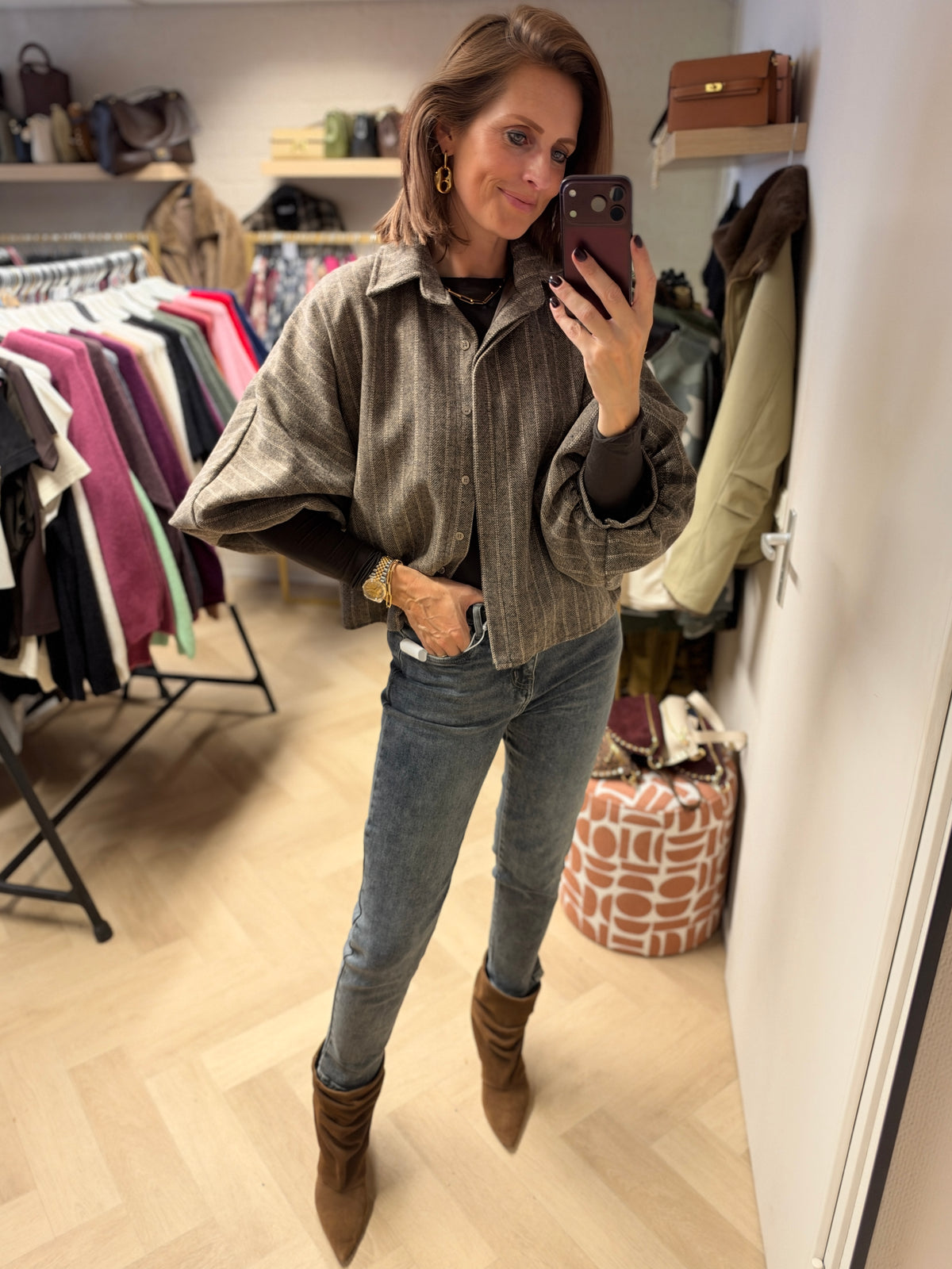 Jack Lyla Herringbone Bruin