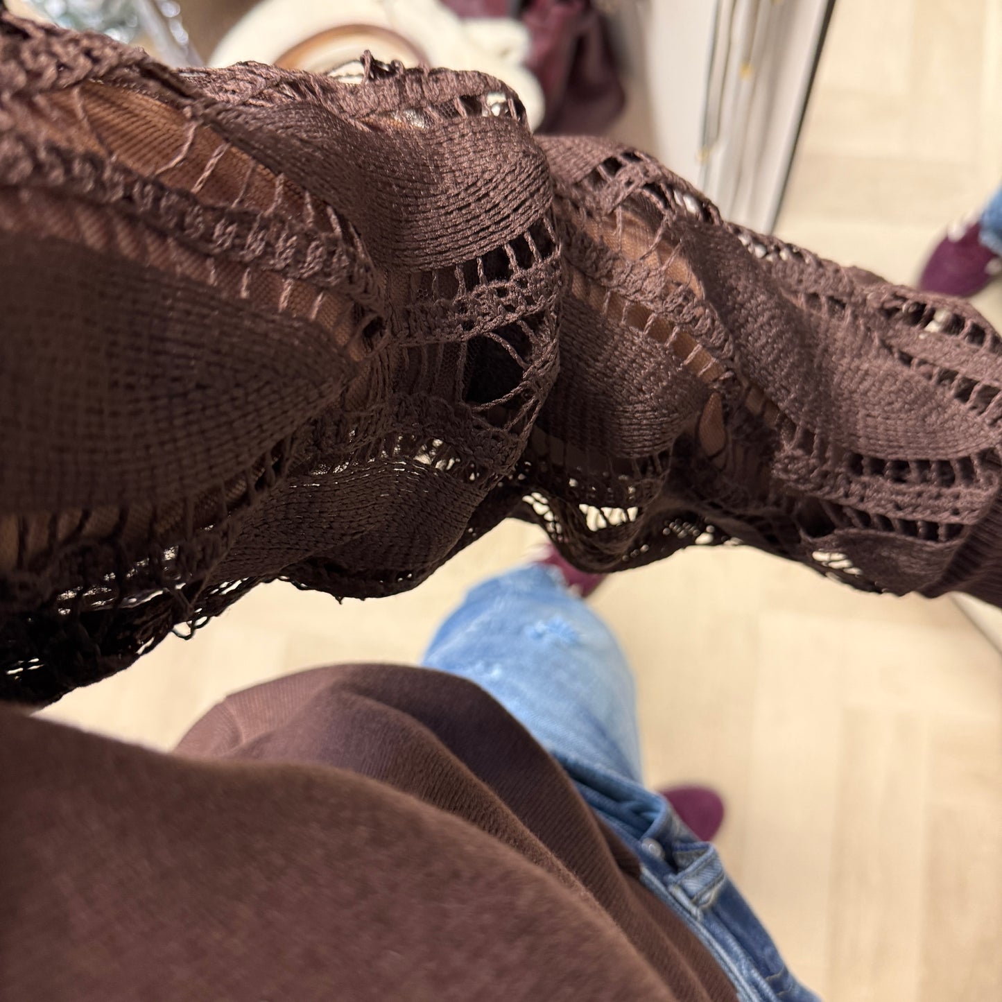 Trui Senna Mouwen Bruin