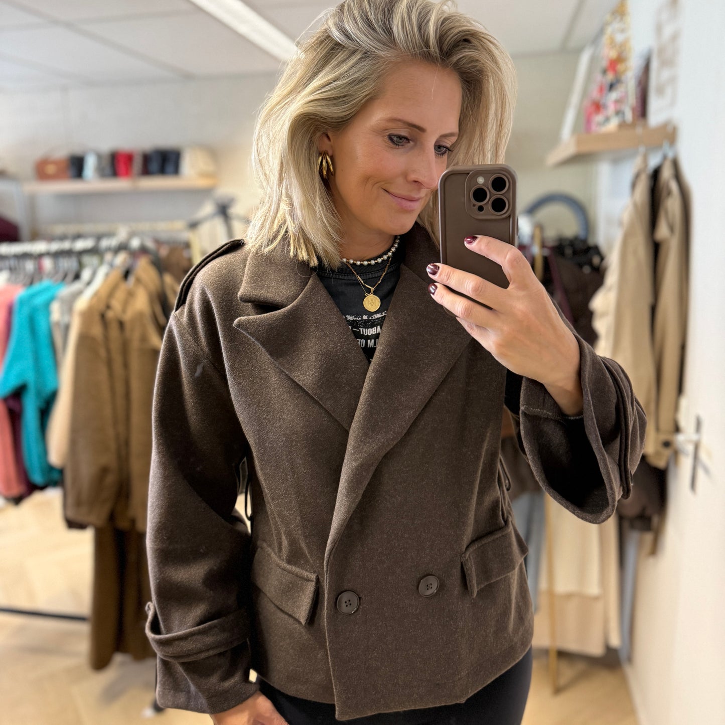 Jas Bregje Trench Bruin