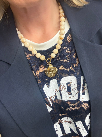 Ketting Molly Kralen Goud Schelp